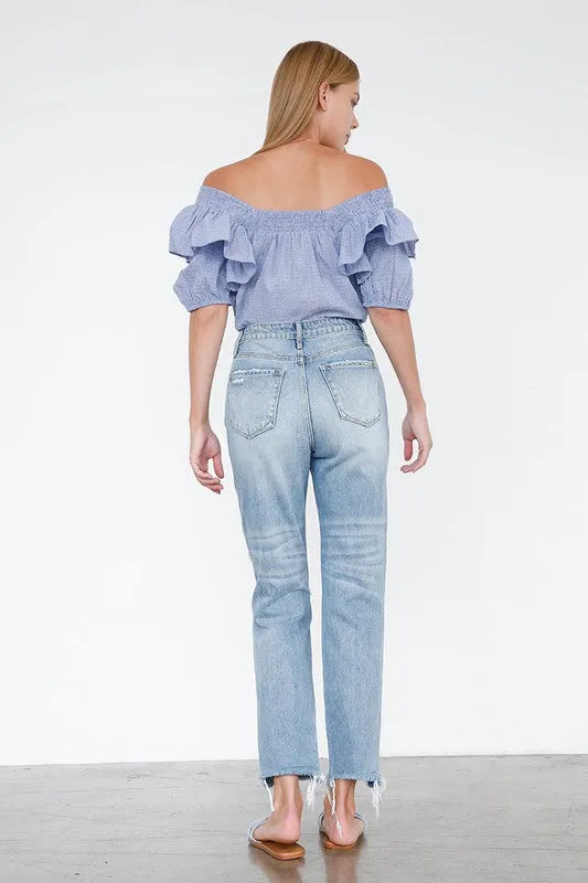 Denim Lab USA High Waist Mom Jeans