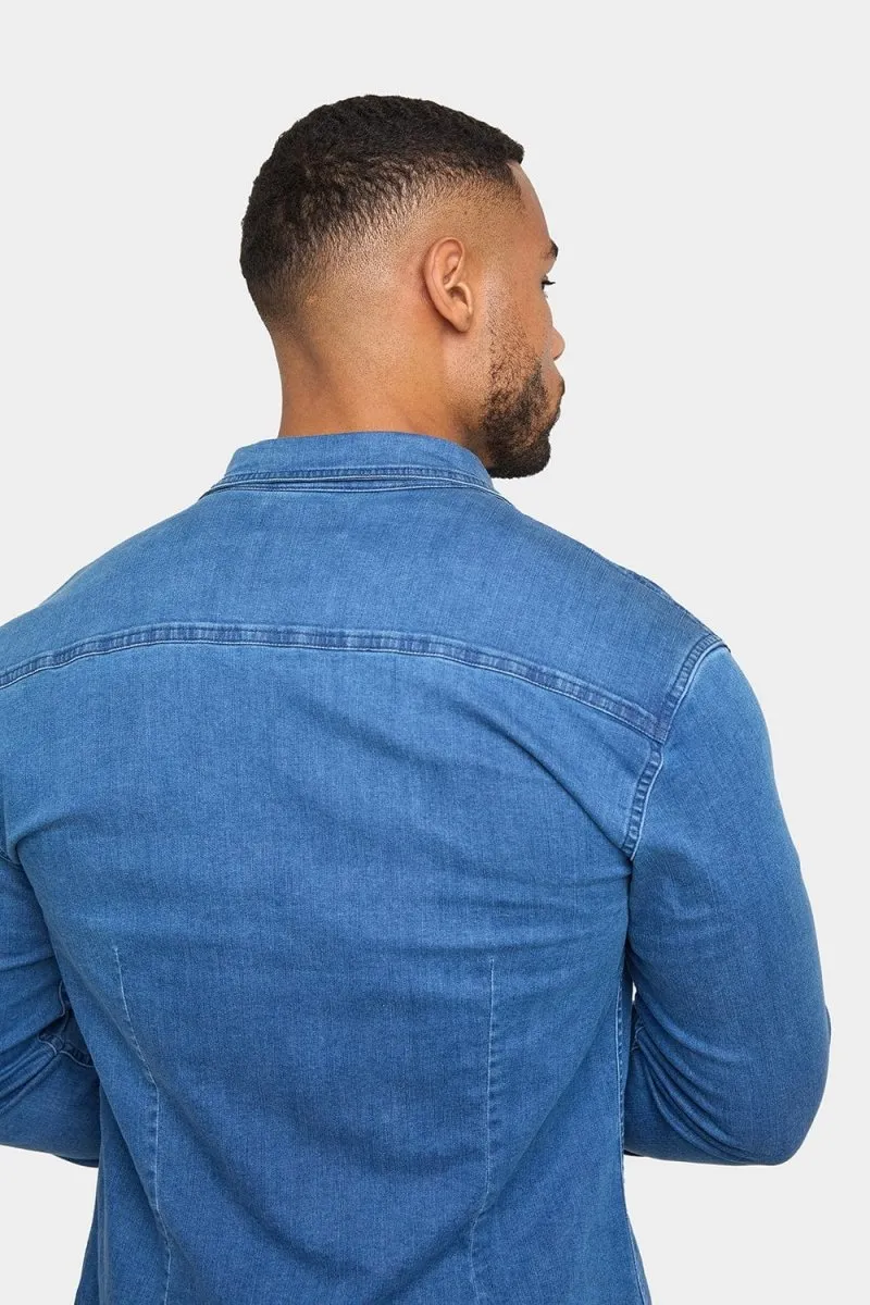 Denim Shirt in Mid Blue