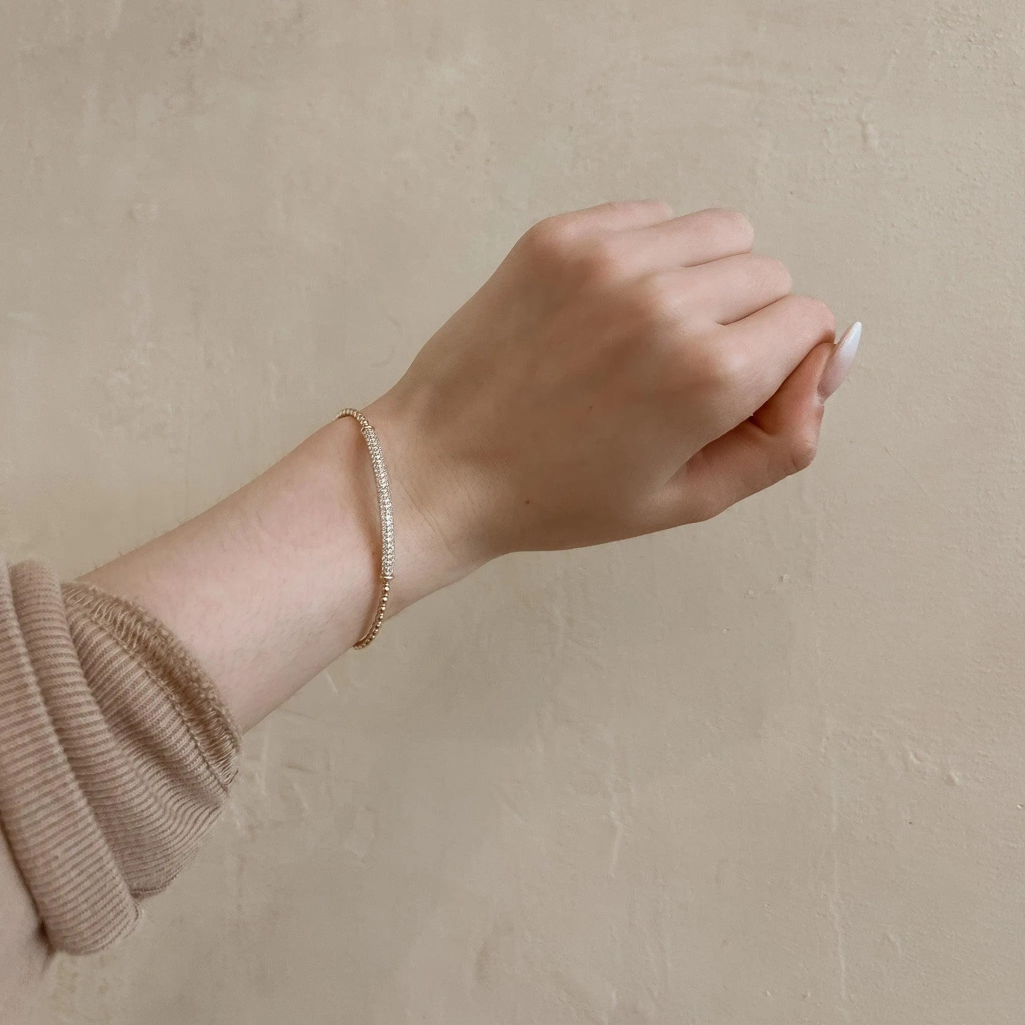 Diamond Bar Flex Bangle