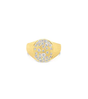 Diamond Celestial Signet Ring