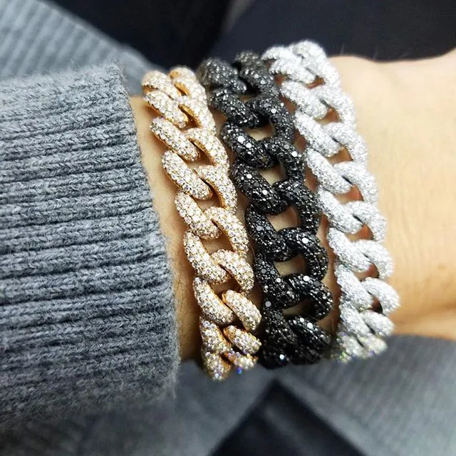 Diamond Pave 13.03CT T.W. Pave Cuban Link Bracelet