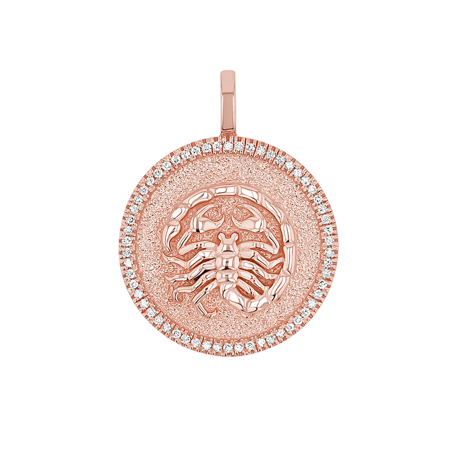 Diamond Zodiac Coin Medallion Charm