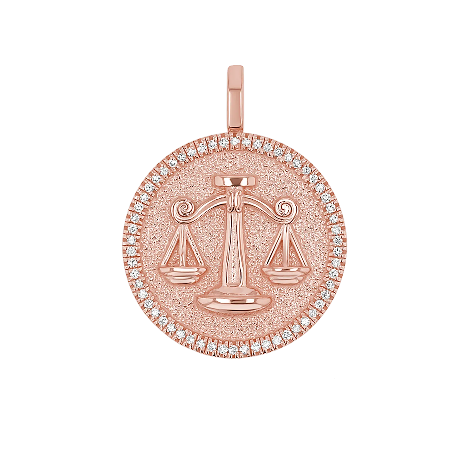Diamond Zodiac Coin Medallion Charm
