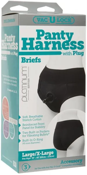 Doc Johnson Vac U Lock Panty Harness with Plug Briefs