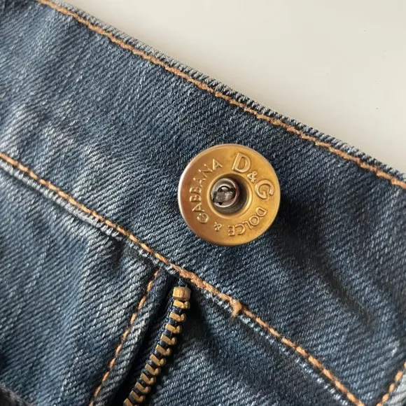 Dolce &amp; Gabbana Skirt Denim 5 Pocket Pencil Casual D&amp;G Size 40