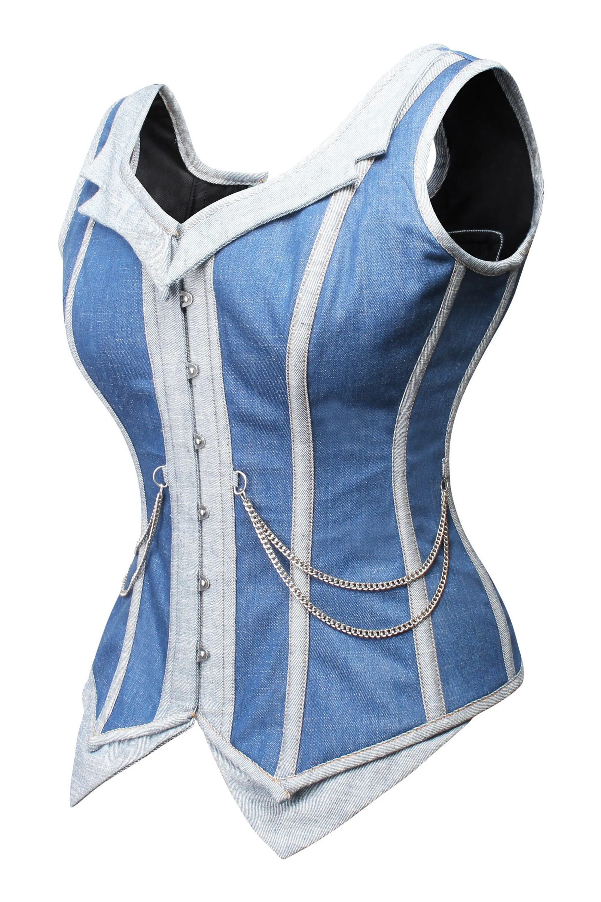 Double Denim WaistCoat Corset