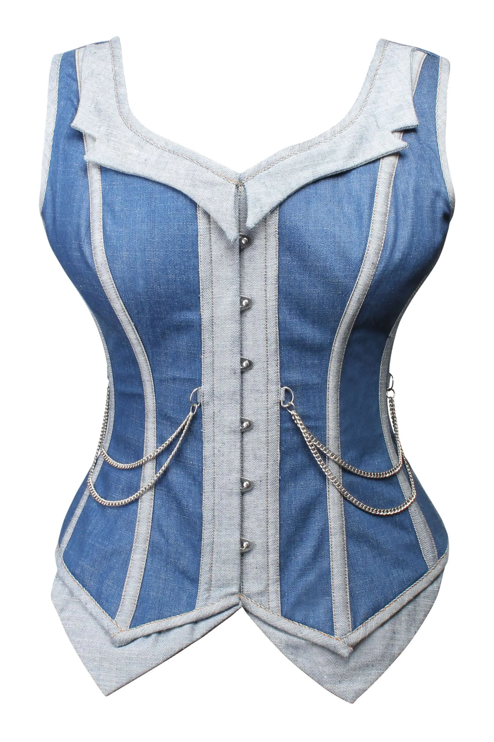 Double Denim WaistCoat Corset