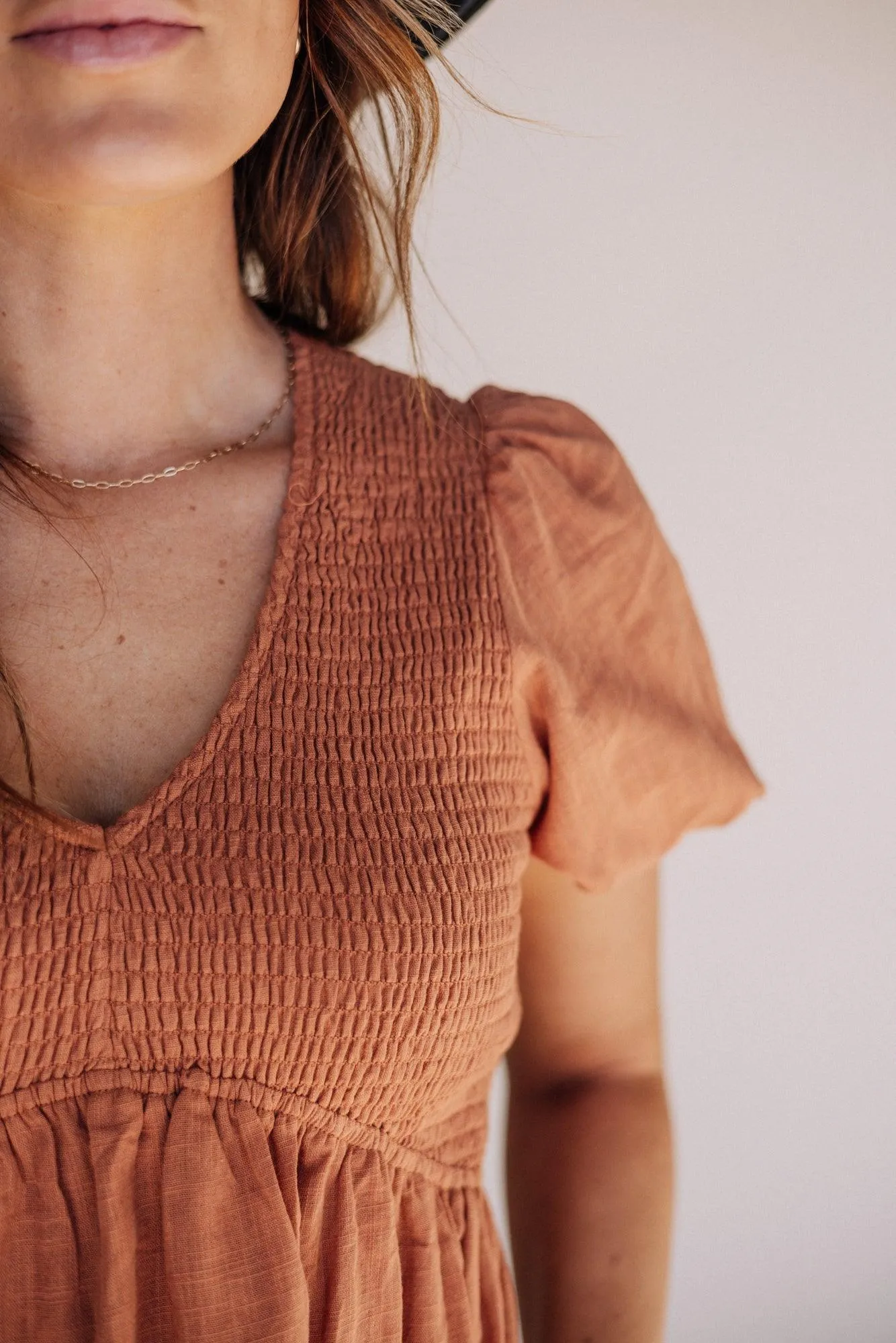 Emma Smocking Midi Dress