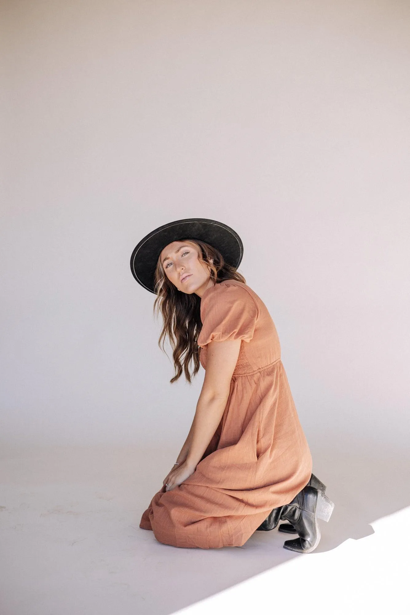 Emma Smocking Midi Dress