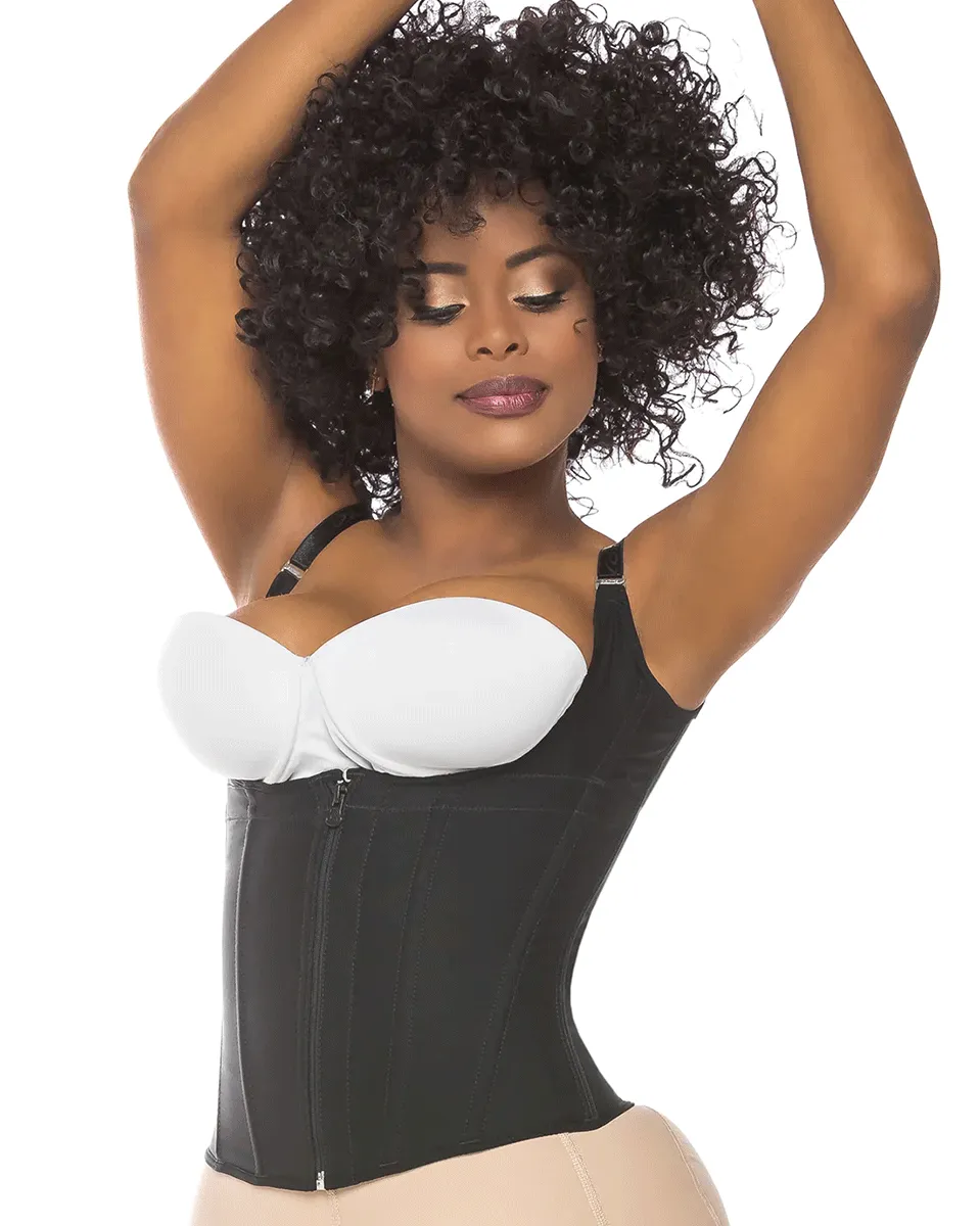 Fajas Salome Waist Cincher Trainer Shaper Vest for Women - Beige/Black