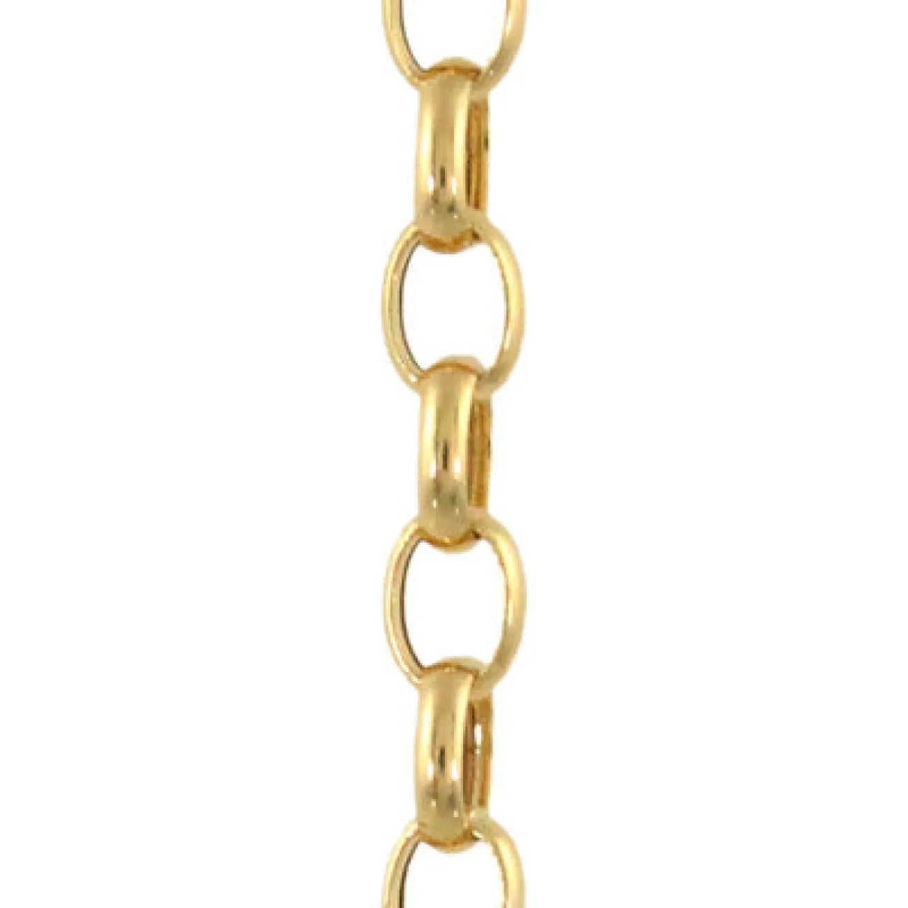 Fancy 18K Yellow Gold Oval Link Chain Necklace