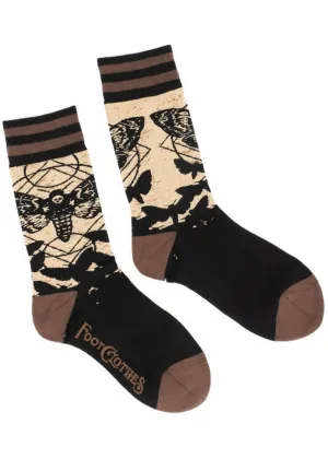 FootClothes Death's Head Hawkmoth Sokken Zwart