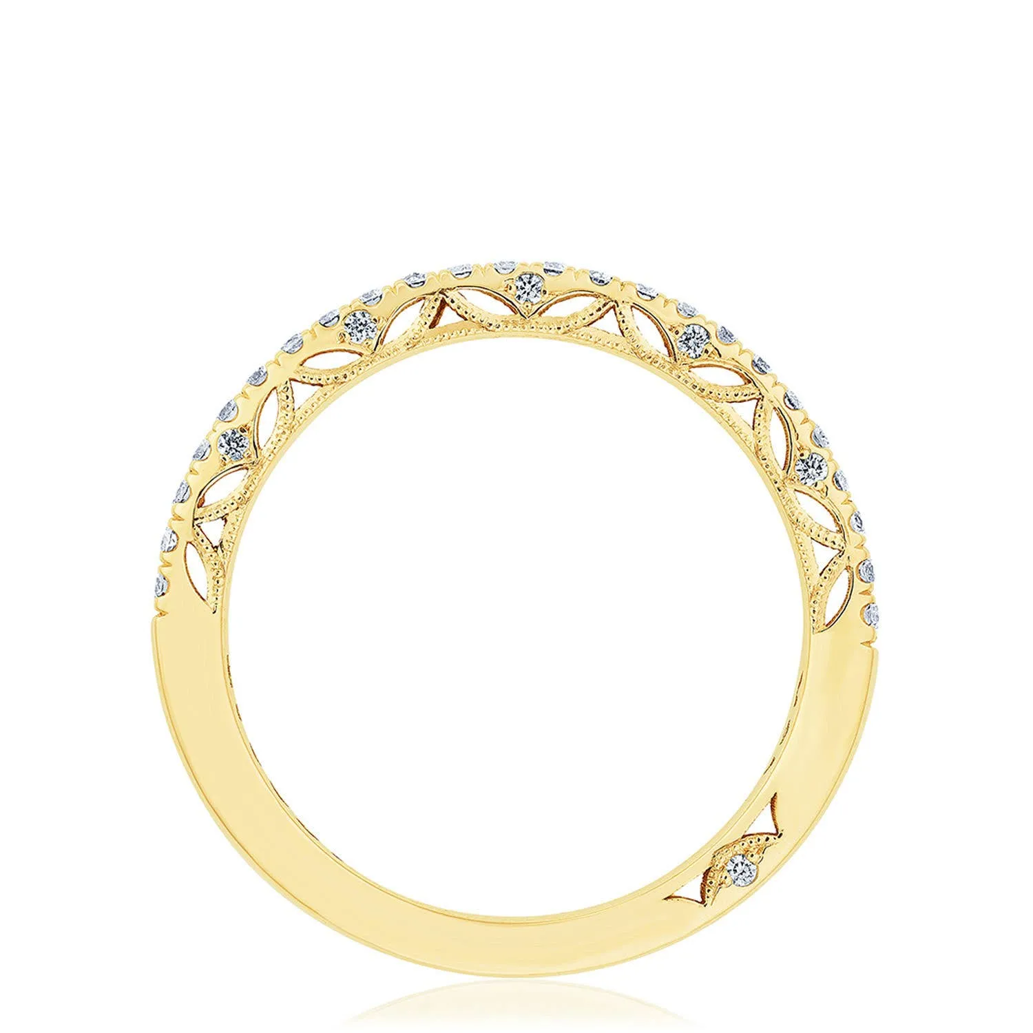 French Pavé Diamond Wedding Band