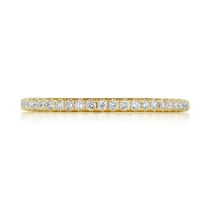French Pavé Diamond Wedding Band