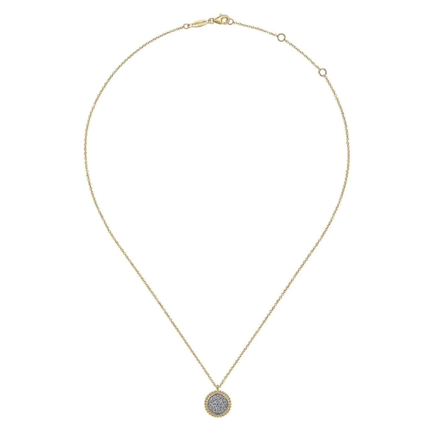 Gabriel & Co. Bujukan and Diamond Pave Pendant Necklace