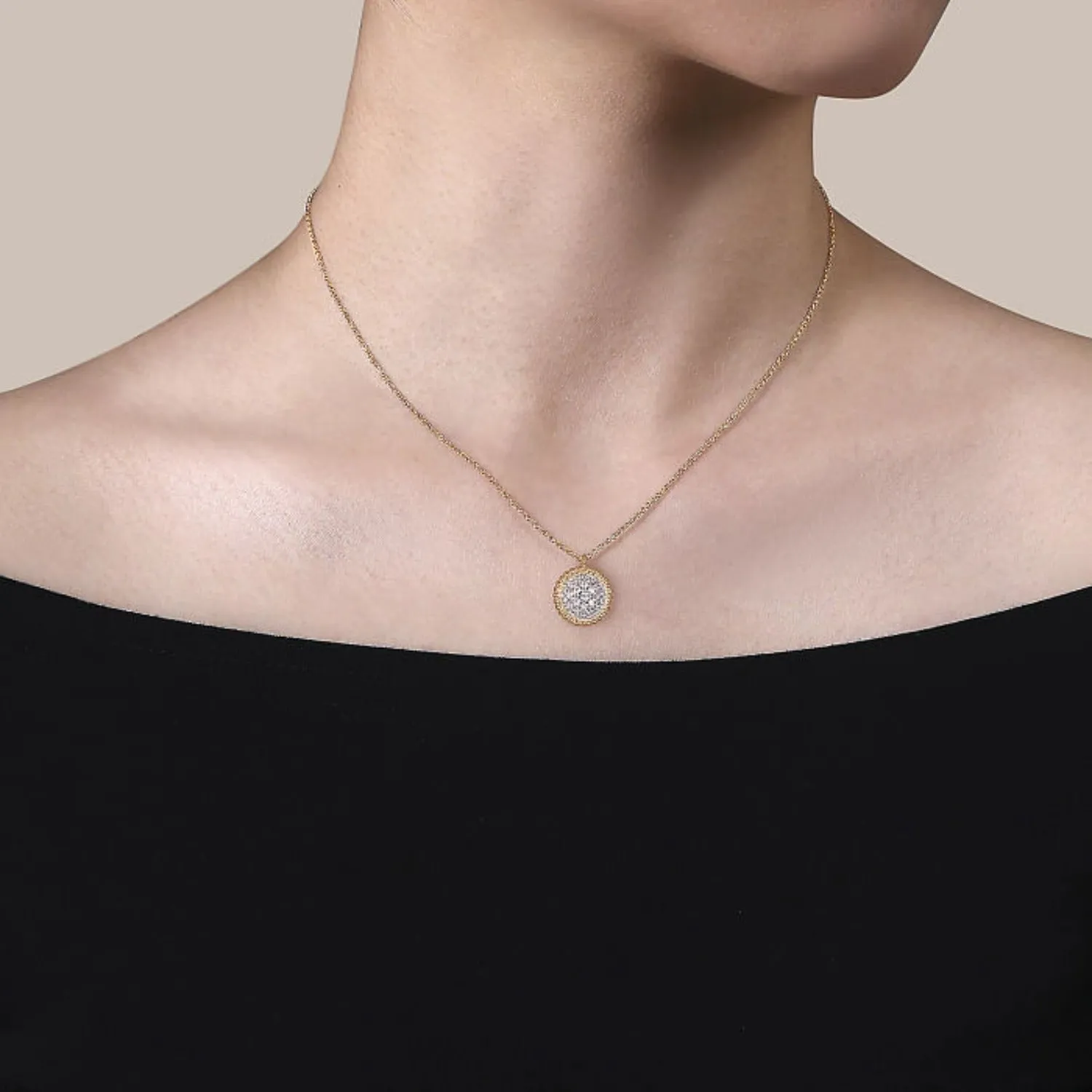 Gabriel & Co. Bujukan and Diamond Pave Pendant Necklace