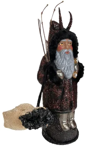 German Papier Mache Large Krampus with Sack of Coal for Krampusnacht