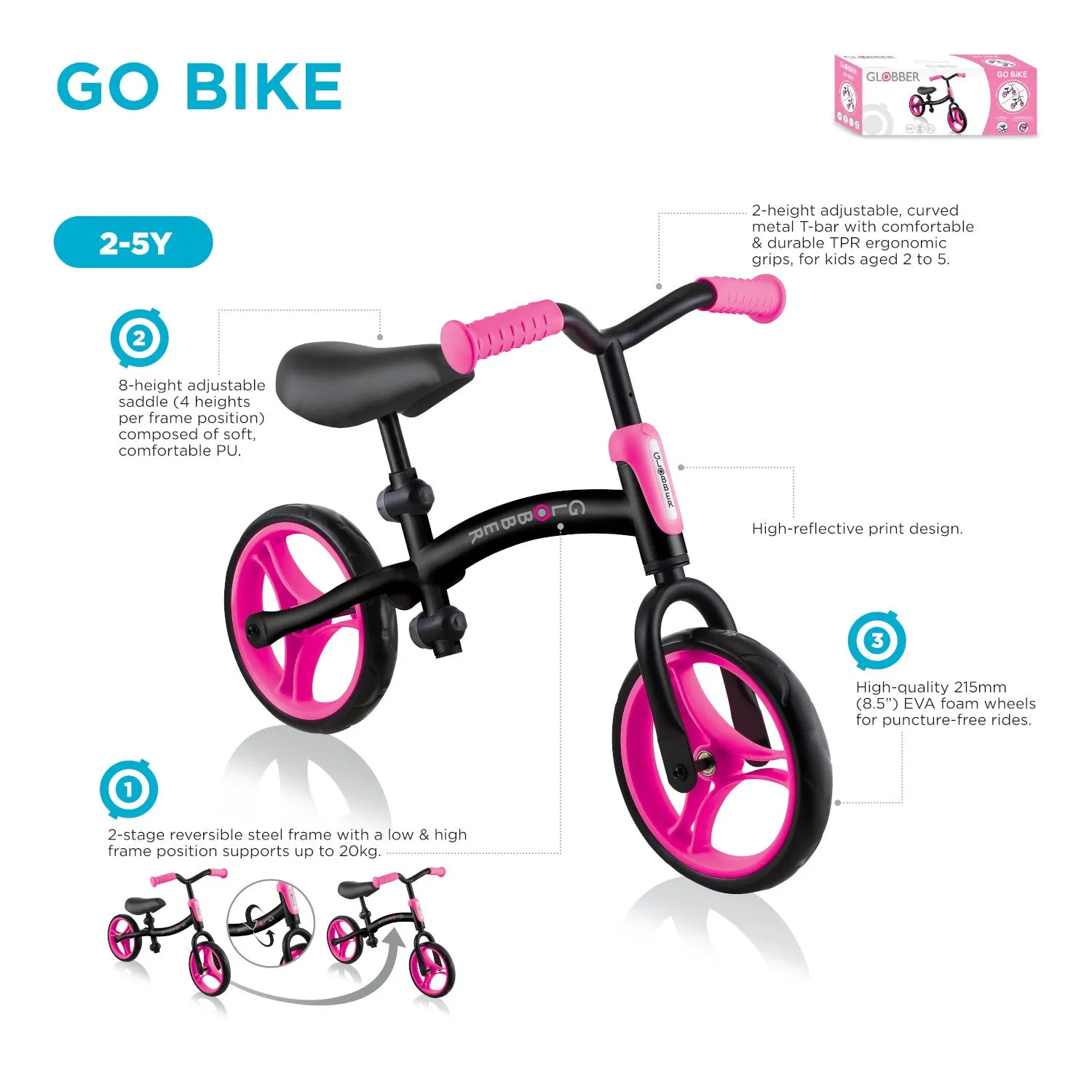 Globber Go Bike V2 Balance Bike - Red