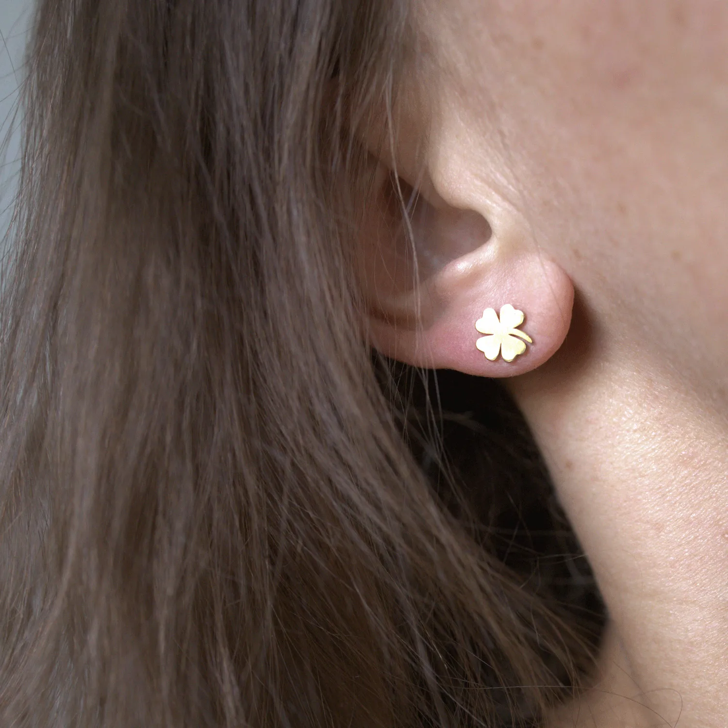 Golden Clover Studs - Gift