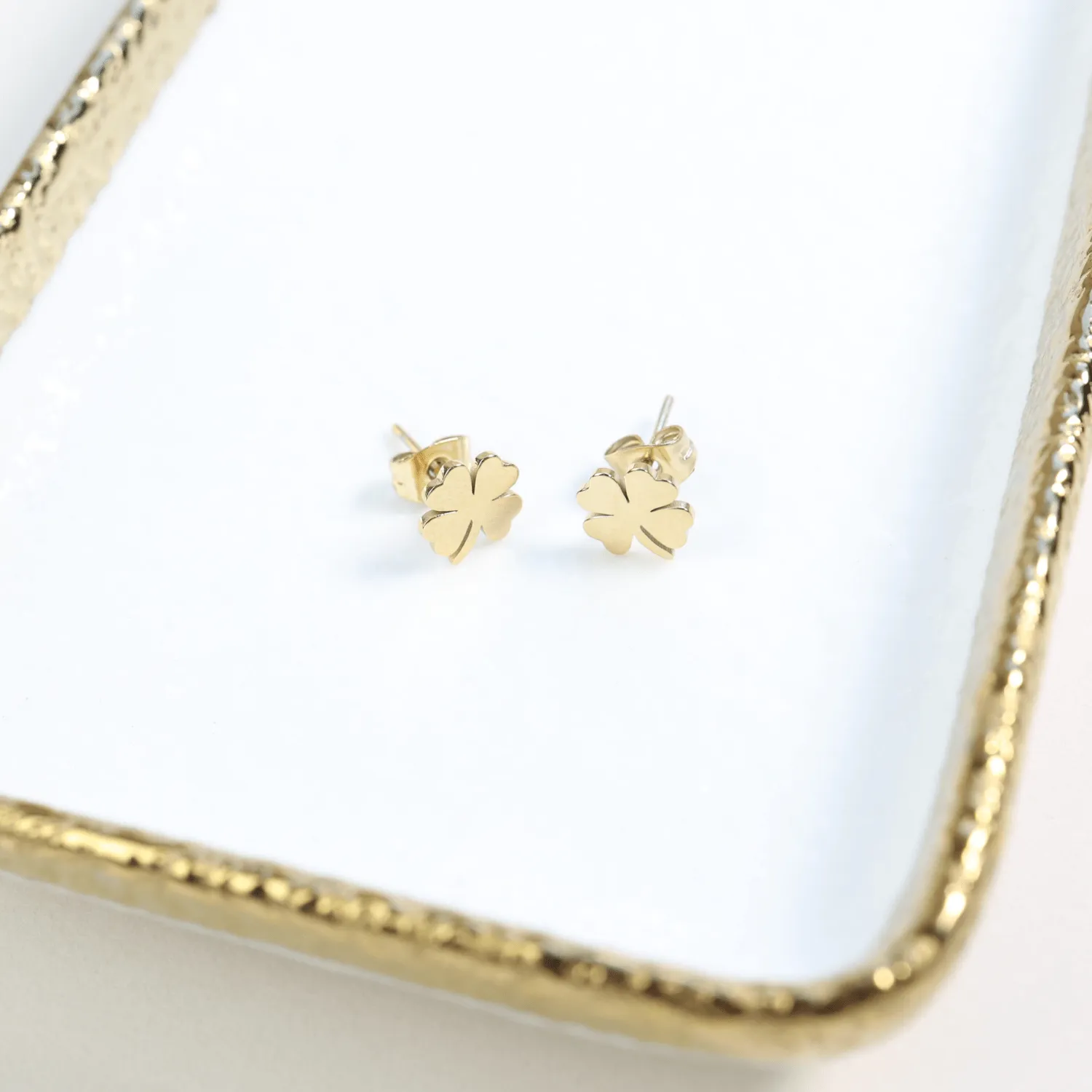 Golden Clover Studs - Gift