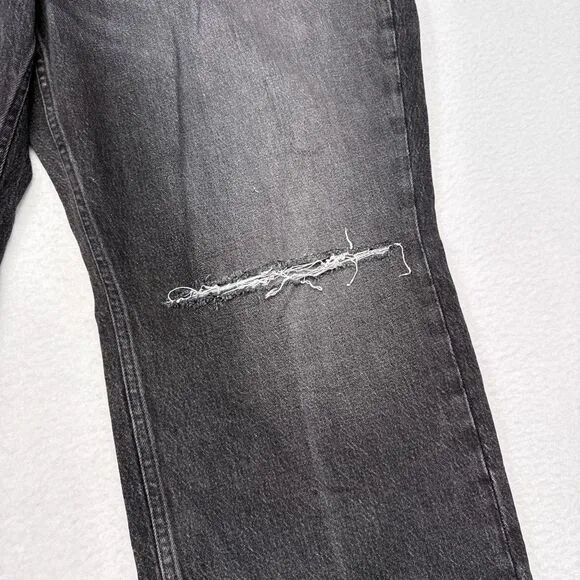 Good American Jeans Size 18 Black Distressed Good 90s Denim Casual  Baggy NEW
