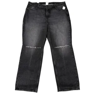 Good American Jeans Size 18 Black Distressed Good 90s Denim Casual  Baggy NEW