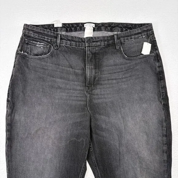 Good American Jeans Size 18 Black Distressed Good 90s Denim Casual  Baggy NEW