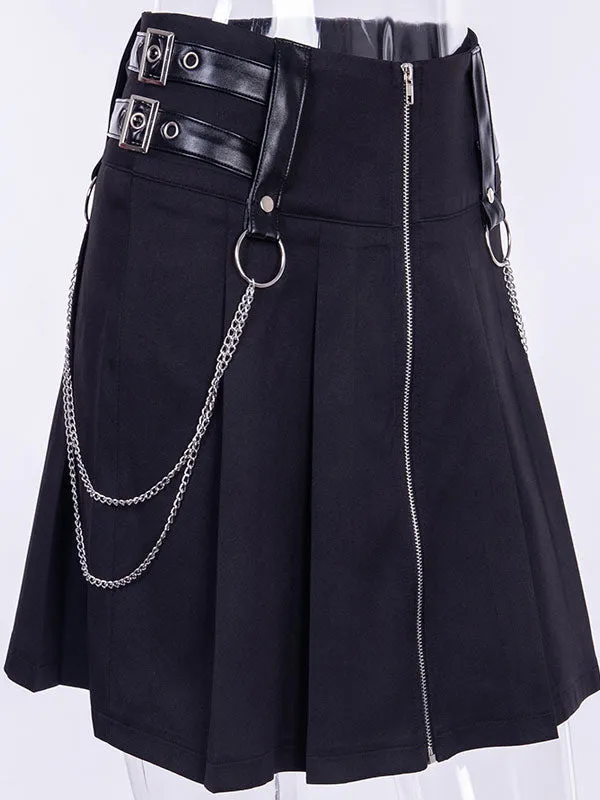 Gothic Lolita SK Rivet Chains Militory Lolita Skirts
