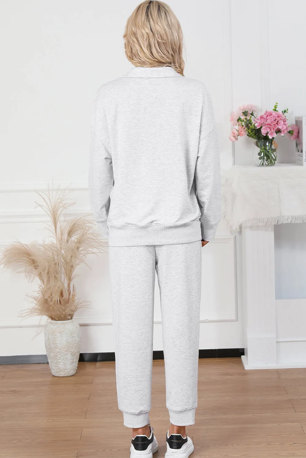 Gray High Waist Lounge Set