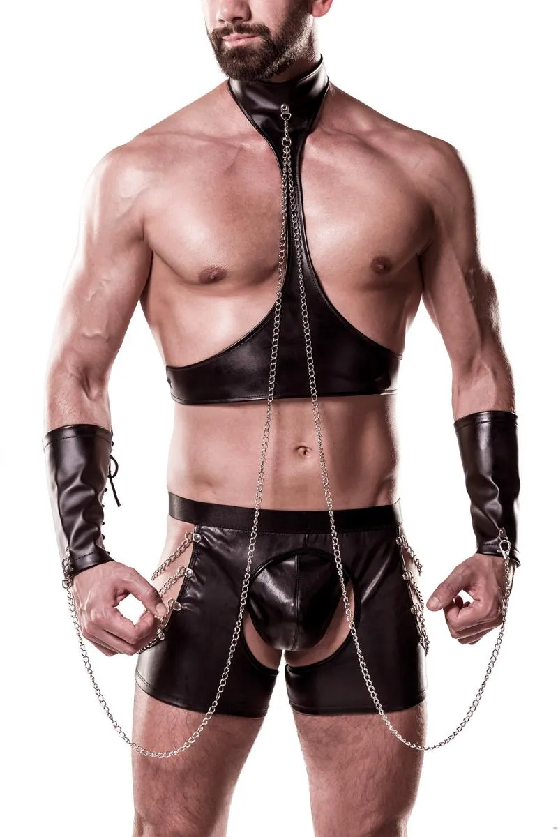 Grey Velvet Mens Erotic Set 8