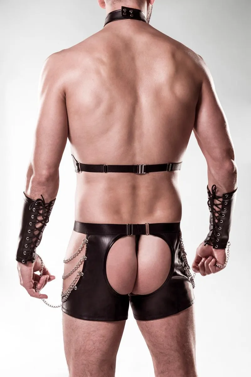 Grey Velvet Mens Erotic Set 8