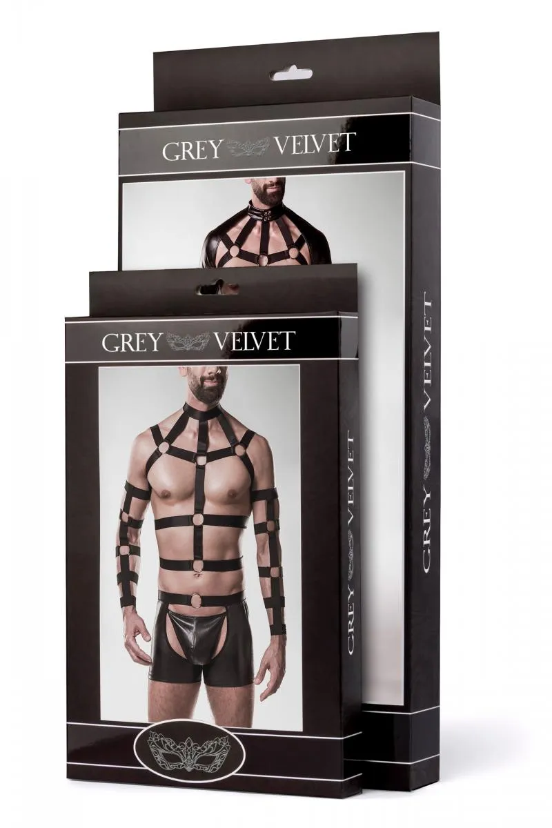 Grey Velvet Mens Erotic Set 8