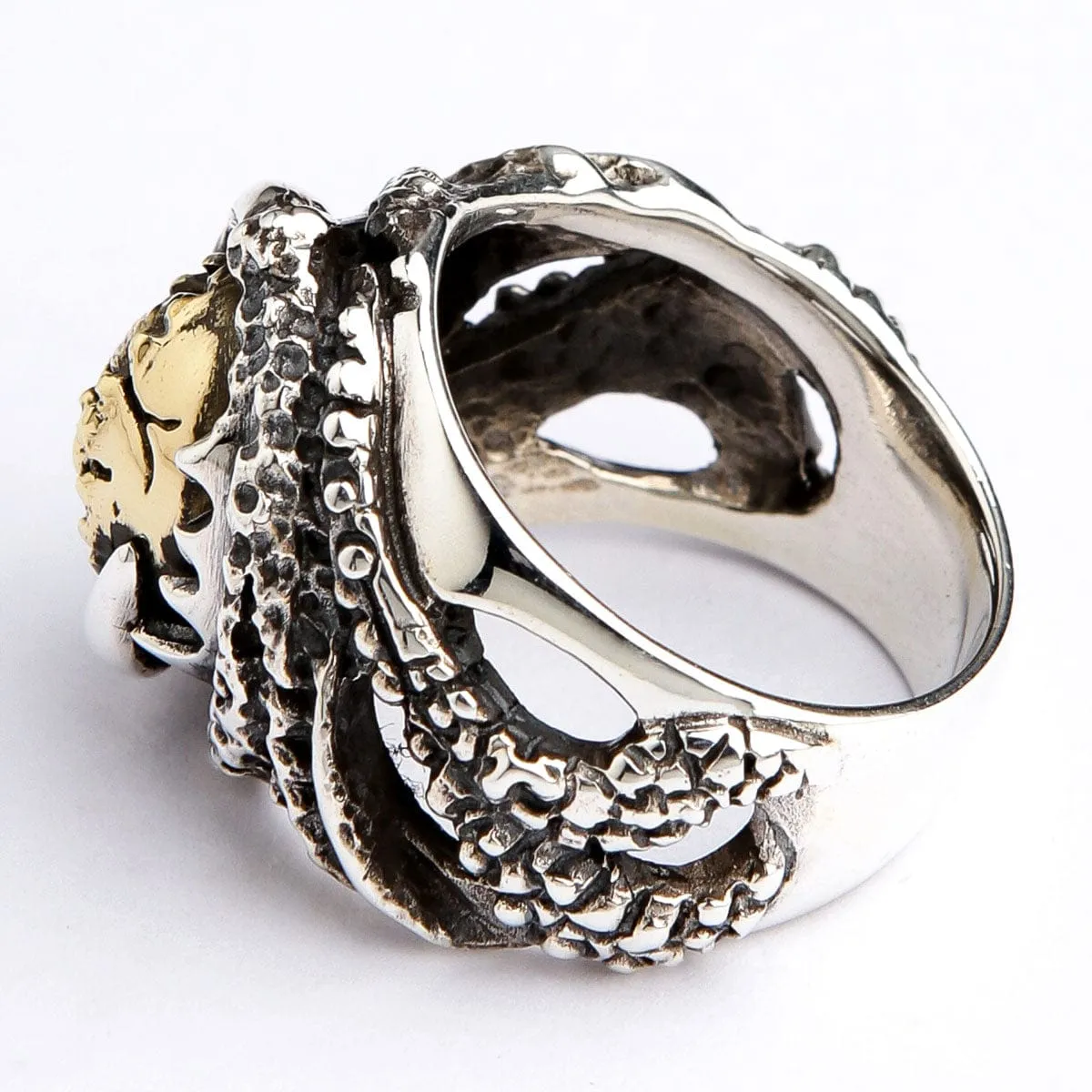 Grim Reaper Skull Sterling Silver Gothic Ring