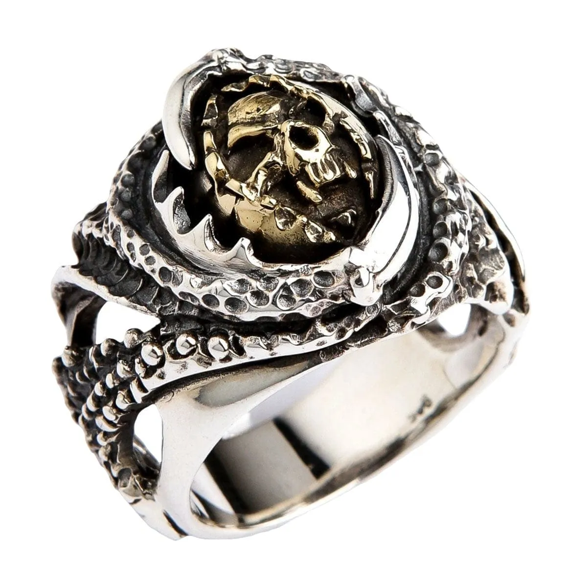 Grim Reaper Skull Sterling Silver Gothic Ring