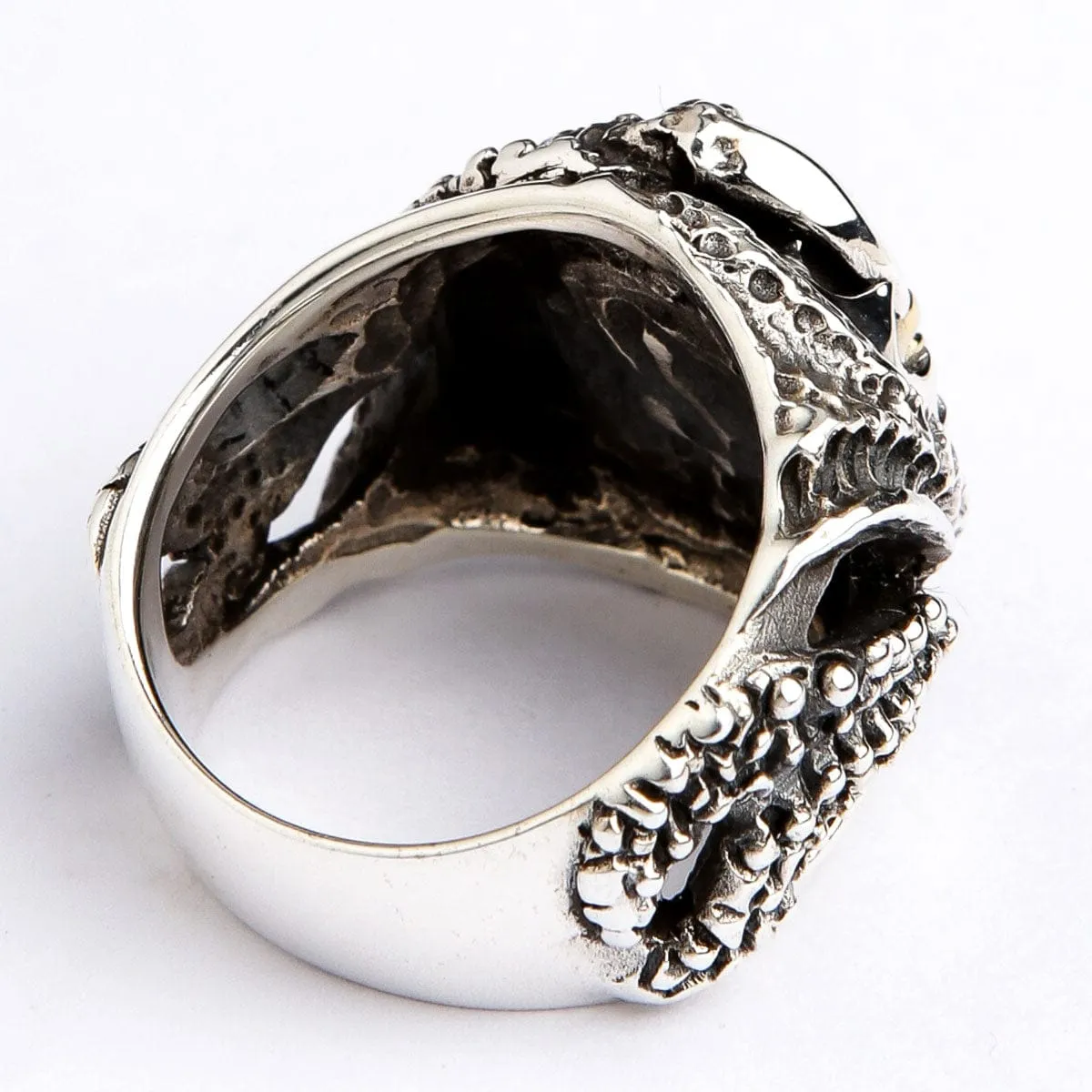 Grim Reaper Skull Sterling Silver Gothic Ring