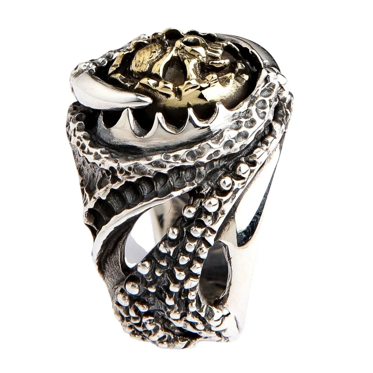 Grim Reaper Skull Sterling Silver Gothic Ring
