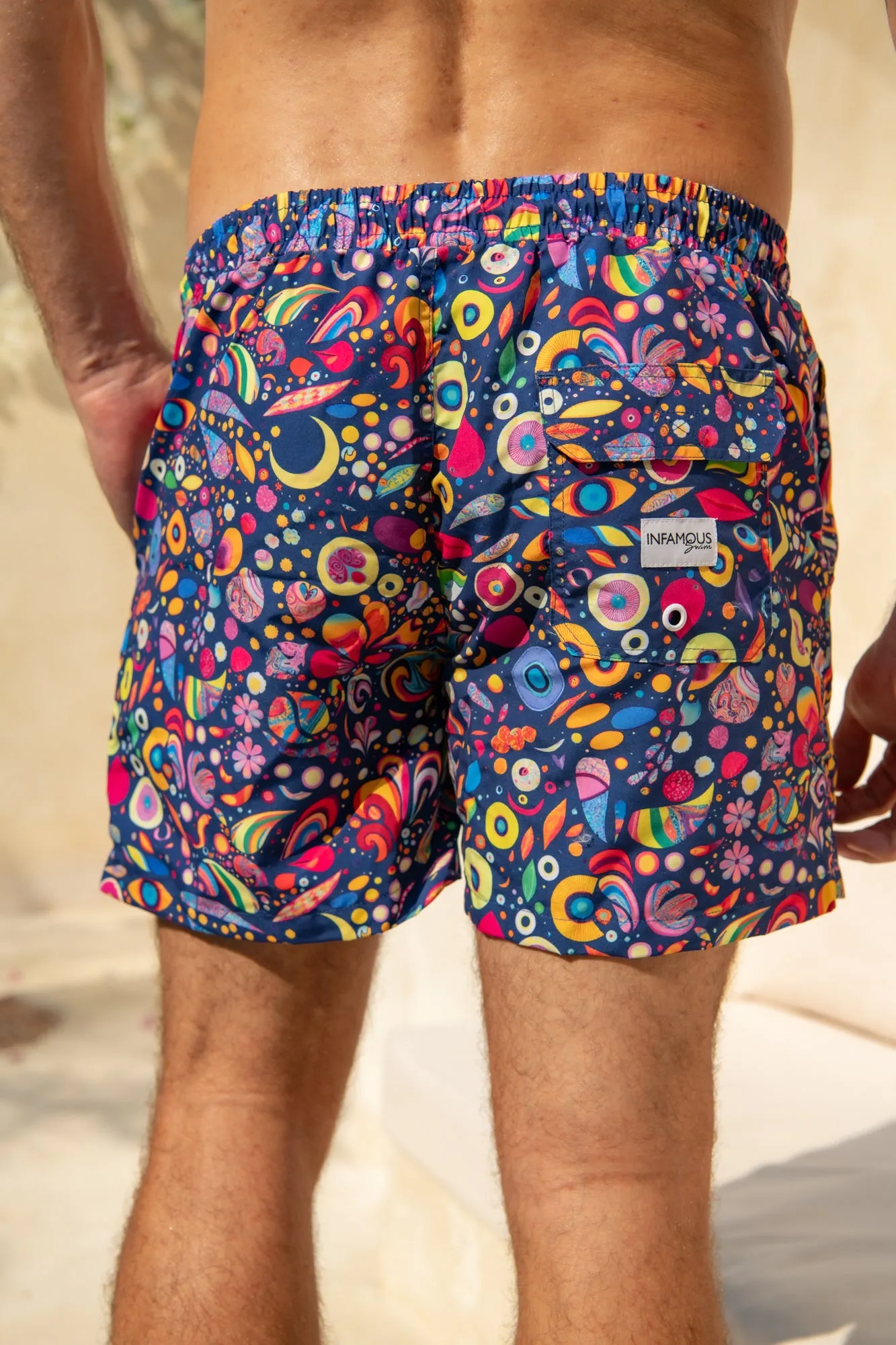 Hank Board Shorts Final Sale - Paisley Galaxy Dark