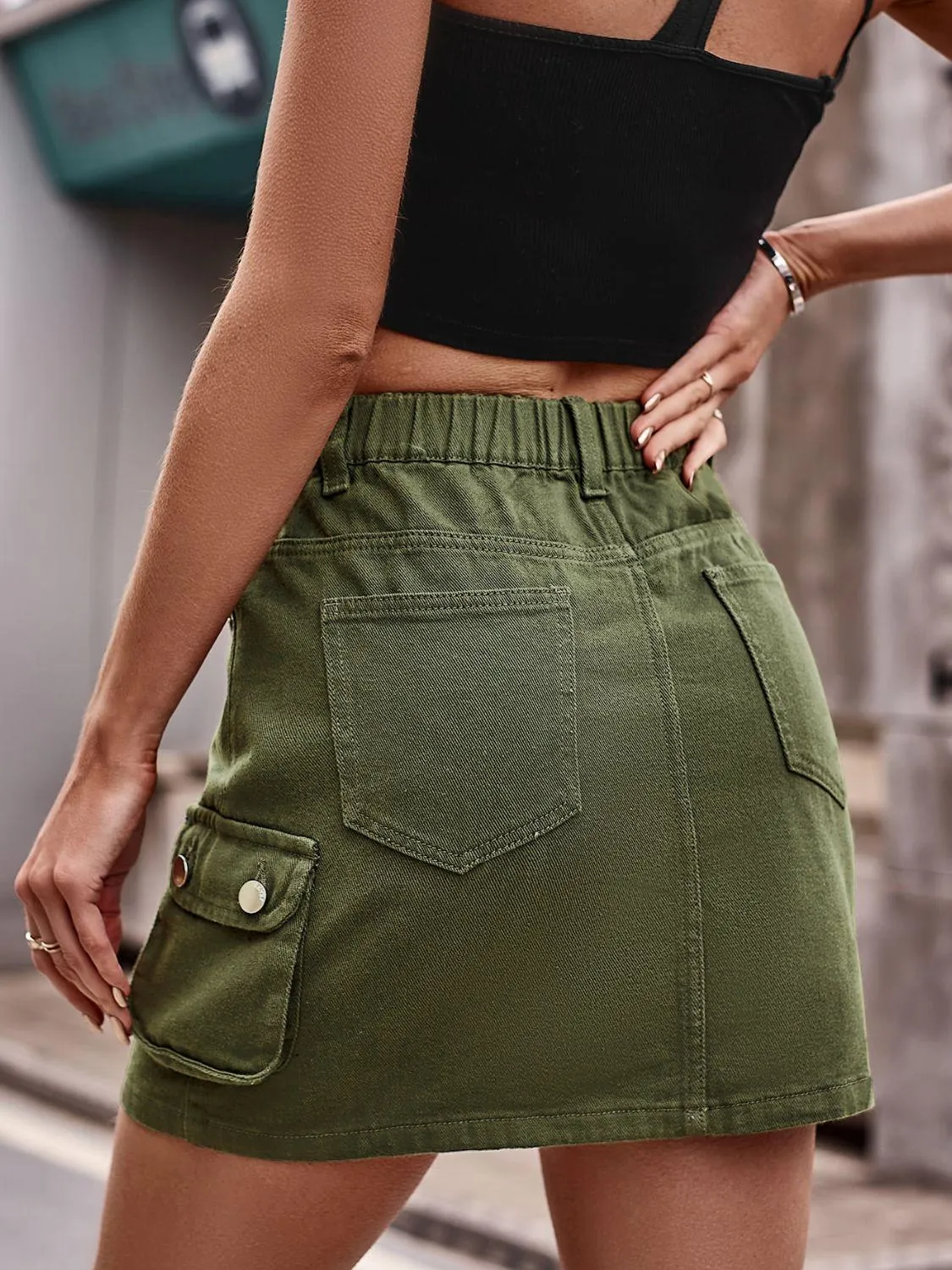 Hazel Blues® |  Denim Mini Skirt with Pockets