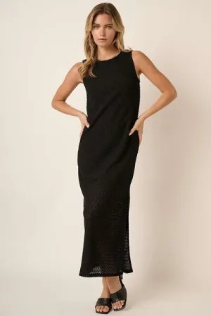 Hazel Blues® |  Mittoshop Side Slit Round Neck Sleeveless Dress