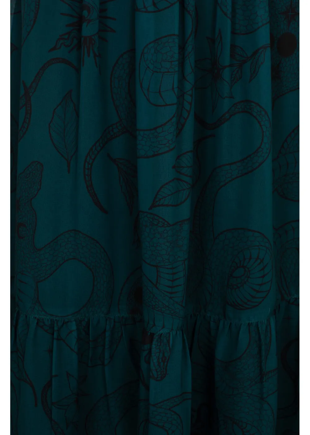 Hell Bunny Venom Snake 70's Skirt Green