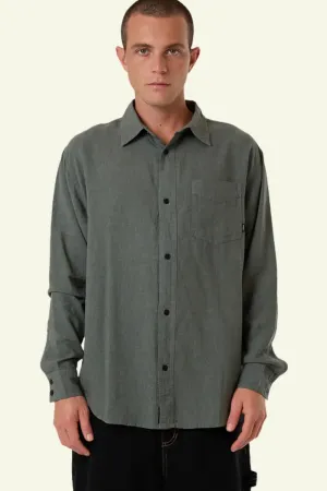 Hemp Minimal Thrills Oversize Long Sleeve Shirt Dark Forest