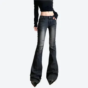 High Waist Flare Stretch Denim Jeans