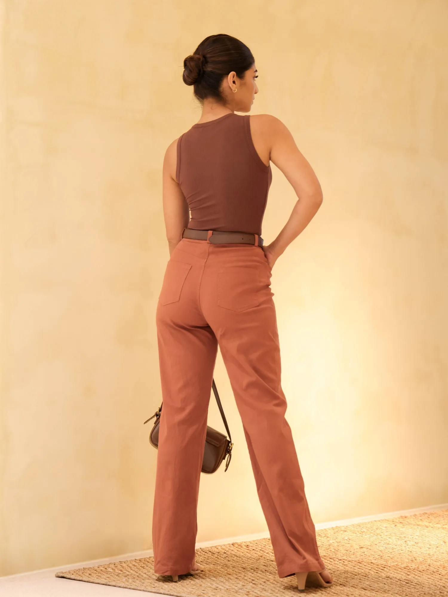 High Waist straigh Leg Pant