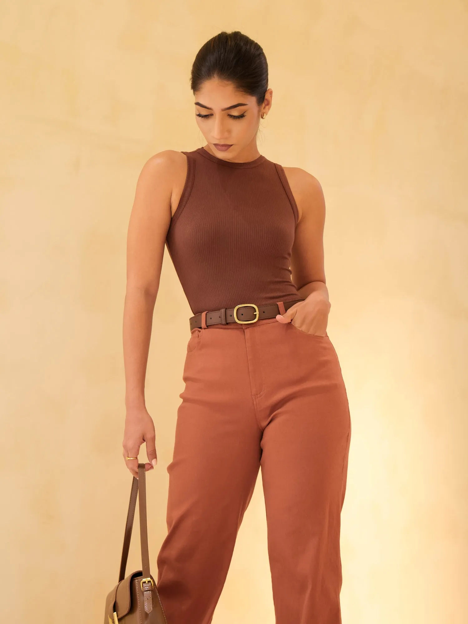 High Waist straigh Leg Pant