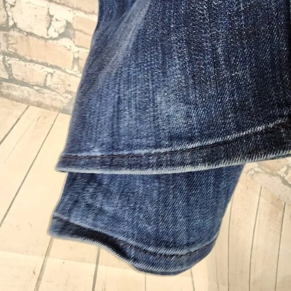 Hudson Boot Cut Dark Wash Jeans Back Flap Pocket Size 28 Made in USA