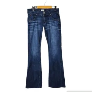 Hudson Boot Cut Dark Wash Jeans Back Flap Pocket Size 28 Made in USA