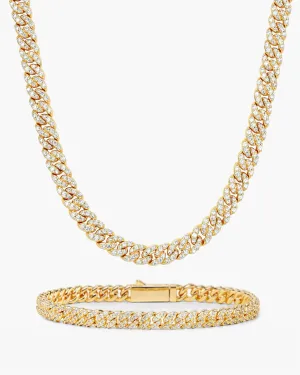 Iced Out Cuban Set - 5mm