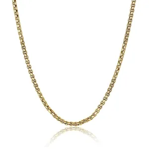Italgem Stainless Steel Gold Ion Plated (2.5mm) Round Box Chain