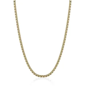 Italgem Stainless Steel Gold Ion Plated (3.5mm) Round Box Chain
