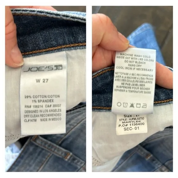 Joe’s Jeans Marylee 5” Inseam Distessed Jean Shorts Size 27 Cotton Stretch Denim